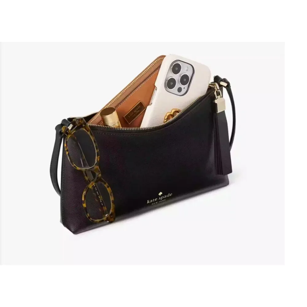 NEW Black Kate Spade Sadie Crossbody Handbag Small